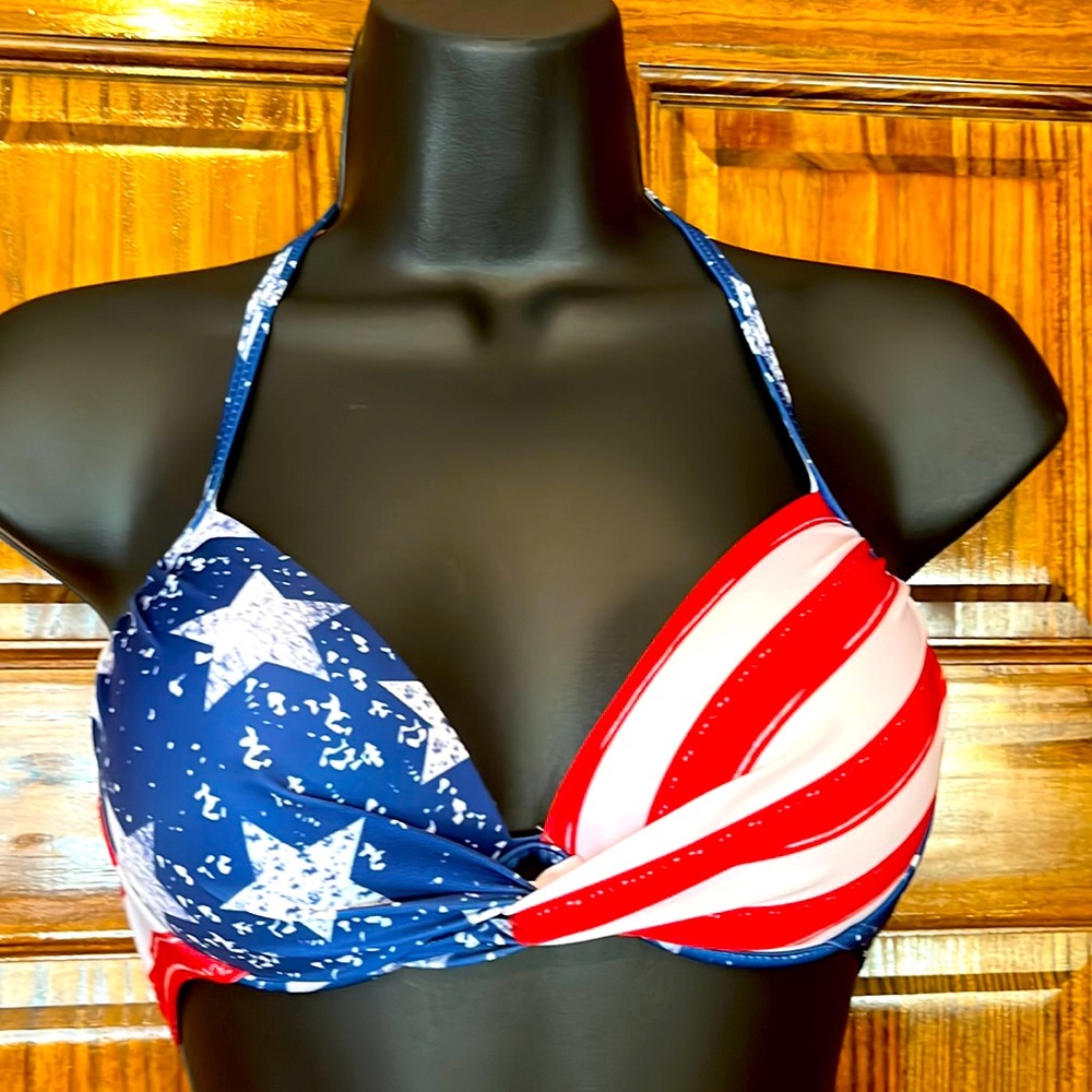 NWOT Patriotic Bikini Top